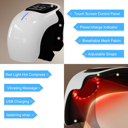US Local Smart Knee Massager With Heat  Vibration 3D Air Compression   Portable Pain Relief  Home Office Use