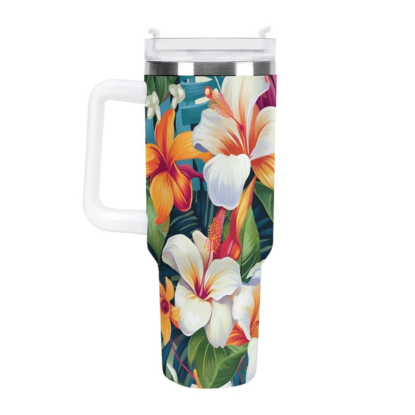 PHDT00360 POD US Local Tumbler 40 oz Large Capacity Car Cup Egg Blossom, Summer