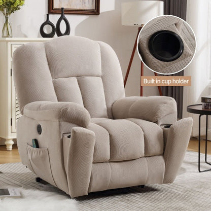 US Local Power Lift Recliner Chair Recliners For Elderly With Heat And Massage Recliner Chair For Living Room With Infinite Position And Side Pocket,USB Charge Port