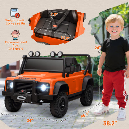 US Local Electric Car For Remote Control, Dual Motors, Spring Suspension, LED Lights, Orange