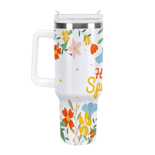 PHDT00453 POD US Local Tumbler 40 oz Large Capacity Car Cup Spring, Flowers