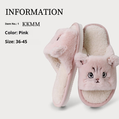 Thickened Warm Plush Soft Soled Cotton Slipper
