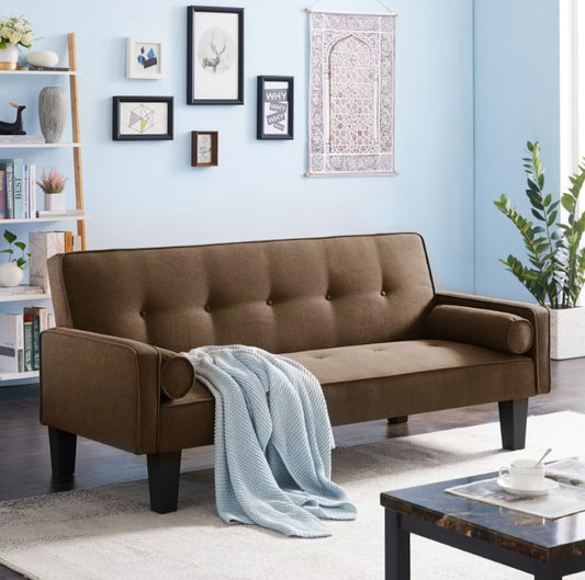 USA Local Fabric Sofa, Medieval Love Seat Sofa Furniture, With Pillows, Living Room Button Tufted Sofa, Pull Point Design