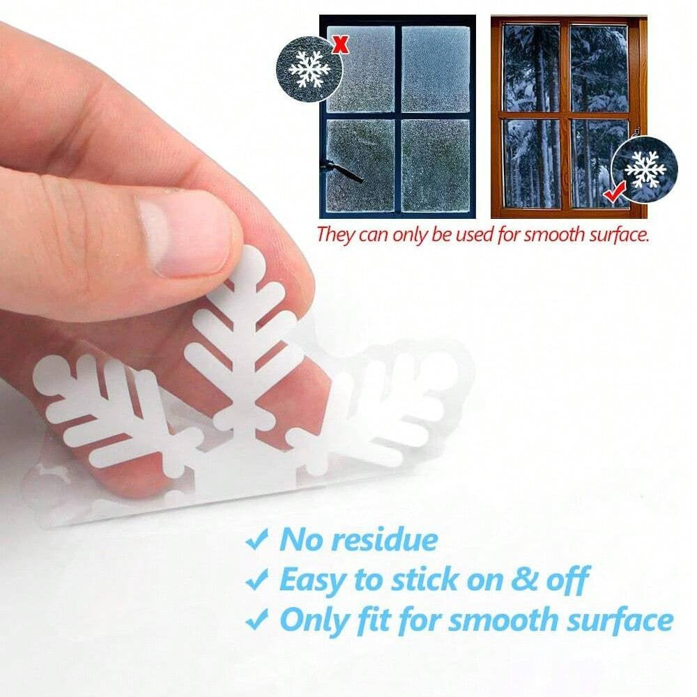US Local 135Pcs Christmas Window Clings Snowflakes Window Decals Static Window Stickers For Christmas Decorations Window Decor Ornaments Xmas Party Supplies Thanksgiving Party Decor -5-Sheet,Christmas