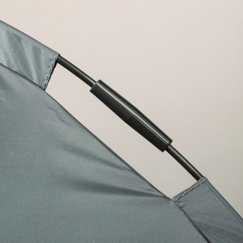 UK Local PawHut Raised Dog Bed Waterproof Elevated Pet Cot With Breathable Mesh UV Protection Canopy Grey, For Medium Dogs, 76 X 61 X 73cm