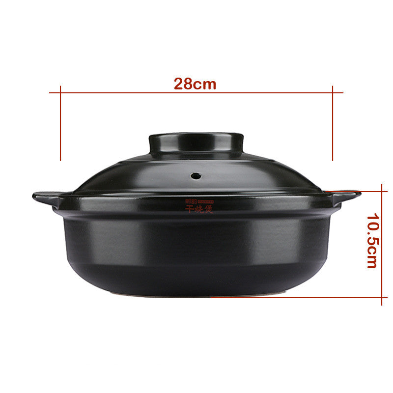 Flame High Temperature Resistant Dry Pot Ceramic Pot Pan Health Pot Pan