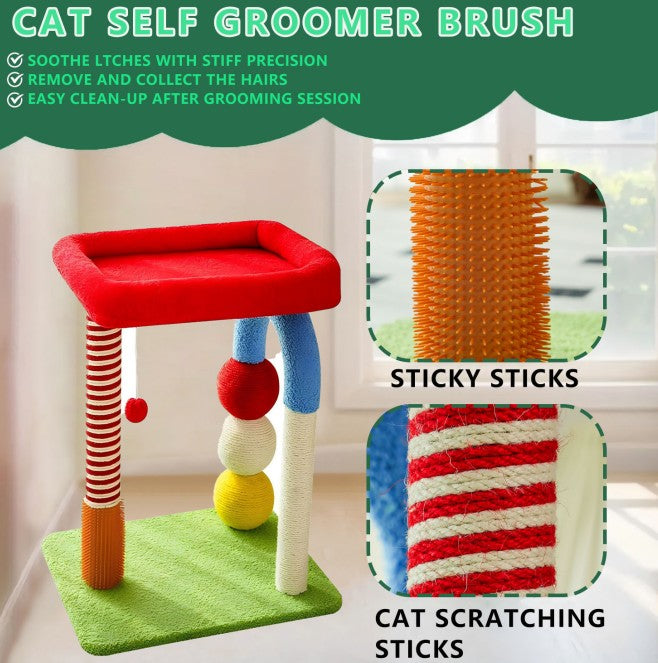 US Local Cat Tree With Built-in Bed - Multi-Function Cat Furniture With Sisal Scratcher, Interactive Toys, And Cozy Resting Spots For Cats