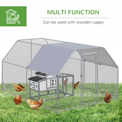 Large Chicken Coop Chicken Run with Waterproof and Anti-UV Cover