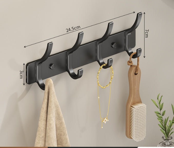UK Local 1 pc Wall Mount Coat Rack Thickened Cloth Hook Bathroom Sticky Hook Towel Cloth Wall Hanger Iron Crafts For Wall Hanging