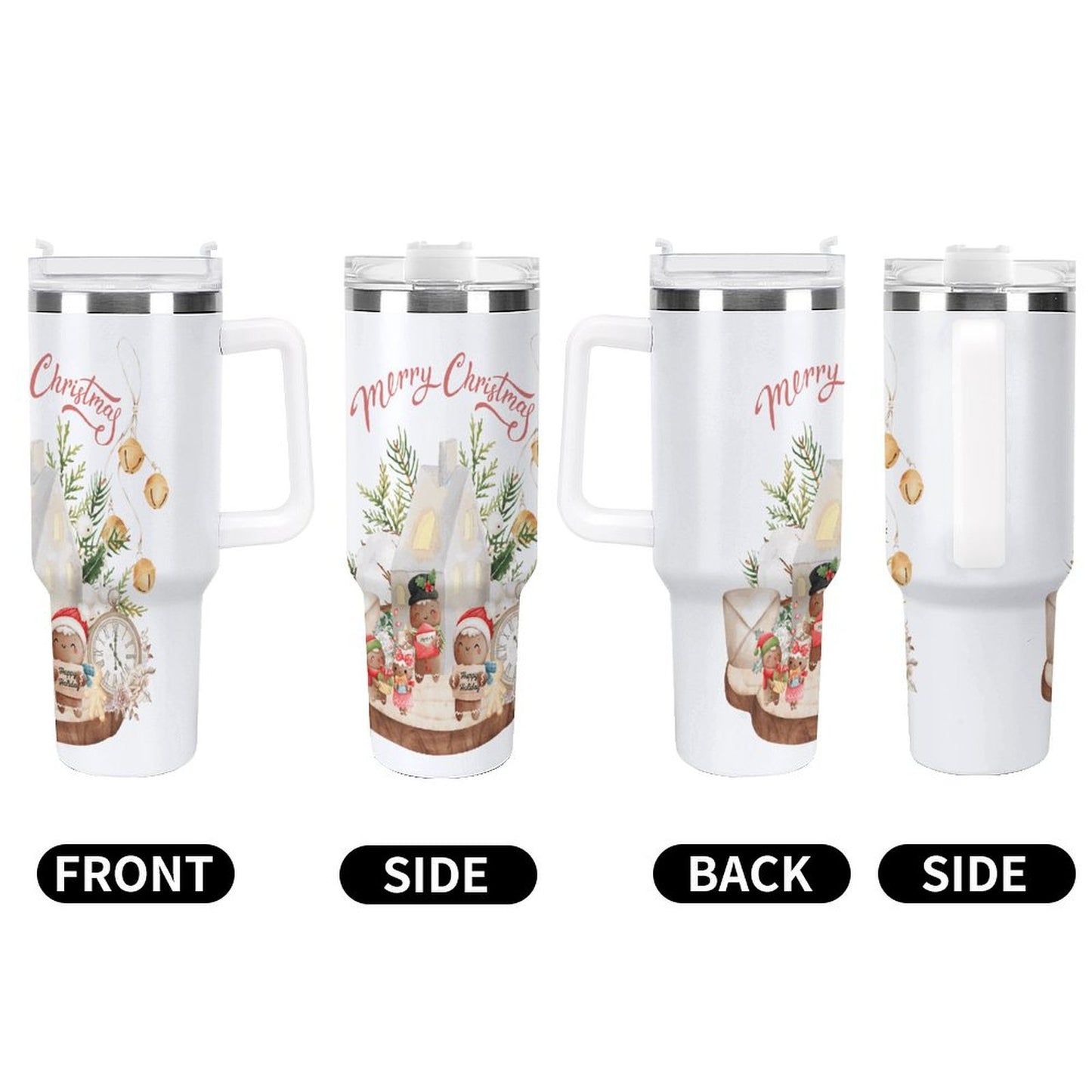 PHDT00335 POD US Local Tumbler 40 oz Large Capacity Car Cup Christmas, Gingerbread Man