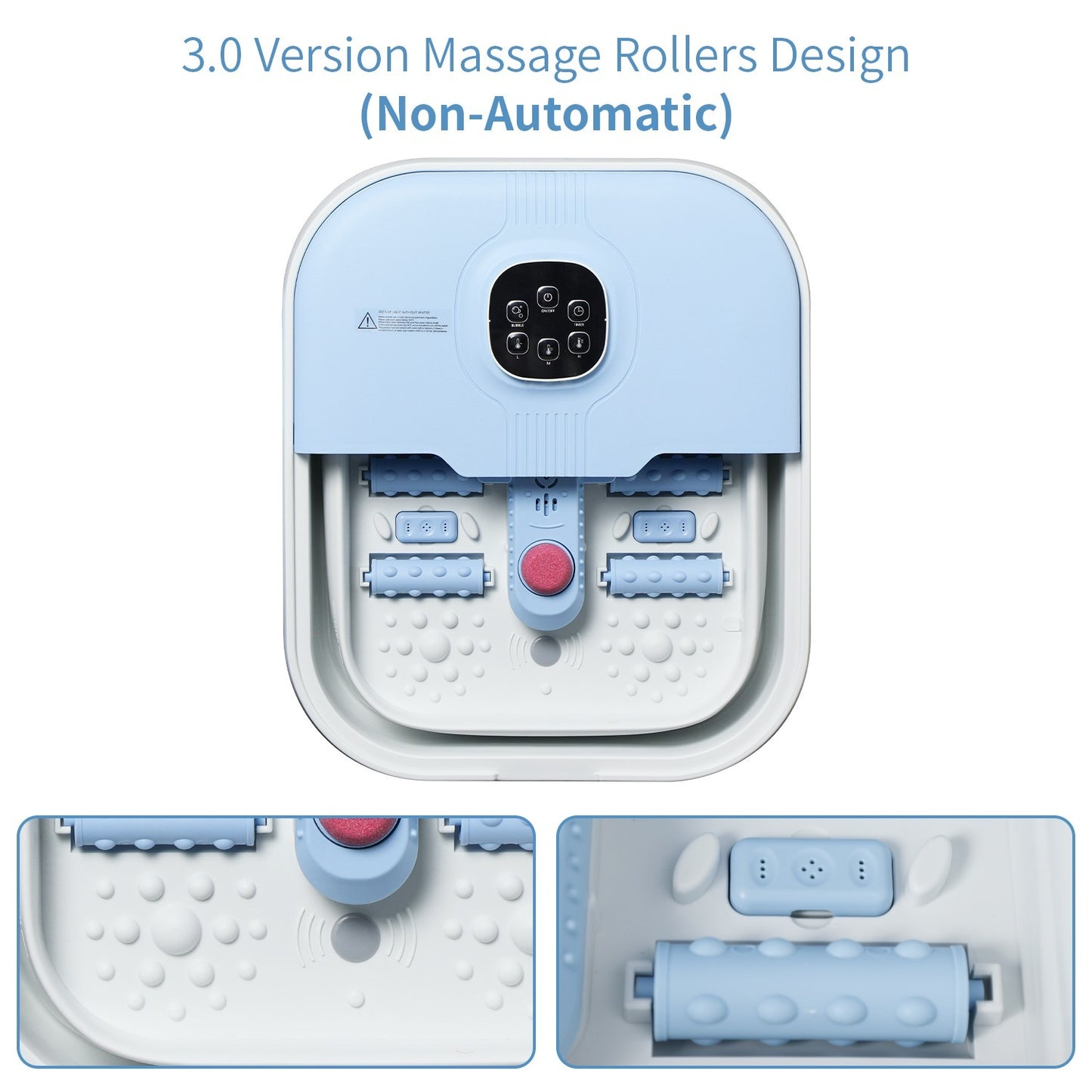 US Local Electric Collapsible Foot Spa With Heat, Foot Massager With 16 Massage Rollers & Bubble, Foot Bath Massager For Home Use,Remote Control