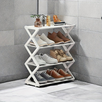 US Local 4-layer X Shoe Rack, Home Storage Supplies, High-quality Multi-layer Storage Rack, Shoe Rack At The Entrance Of The Living Room And Bedroom