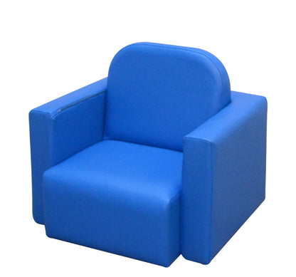 US Local Blue 2-in-1 Kids Sofa And Table Chair Set Convertible Toddler Lounge Multifunctional Armrest Chair For Play