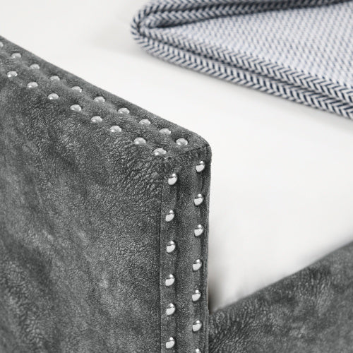 US Local The Full-size Sofa Bed Features A Double-sized Upholstered Tufted Sofa Bed On Wheels