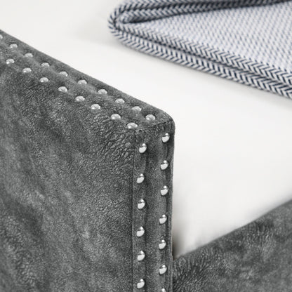 US Local The Full-size Sofa Bed Features A Double-sized Upholstered Tufted Sofa Bed On Wheels