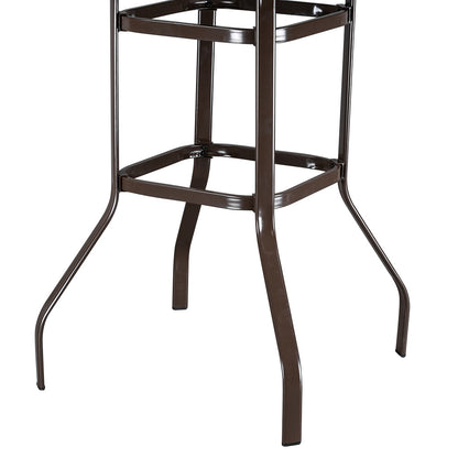 US Local Brown Wrought-iron Glass High Bar Table