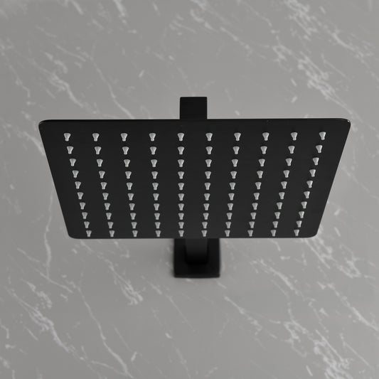 US Local Brass Matte Black Shower Faucet With Shower System,10 Inch Shower Head And Handheld Spray Bathroom Combination