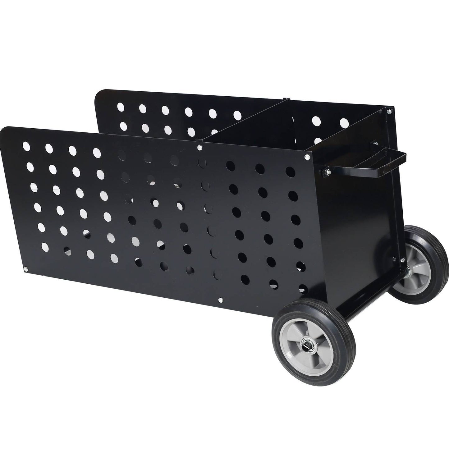 US Local Firewood Cart Fireplace Log Rolling Cart Wood Rack Outdoor Rolling Cart