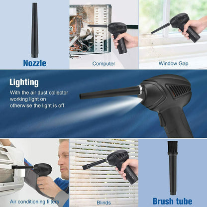 US Local Rechargeable Air Duster Electric Cleaner Cleaning Blower For Car-PC-Keyboard-Pet