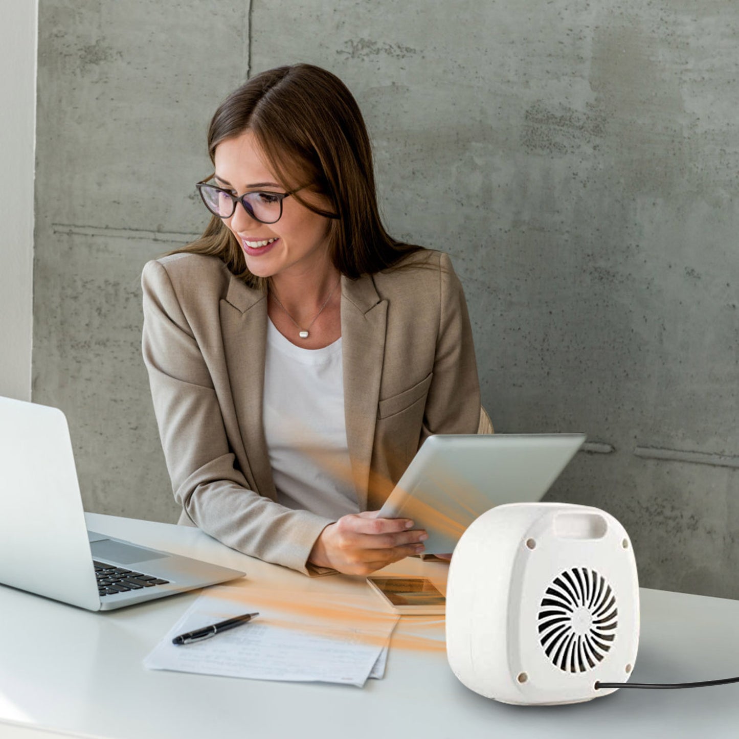 US Local 1Pc Portable Electric Heater Cooler 3 Gear PTC Ceramic Space Heater Overheating Tip Over Protection 3S Heating Space For 269 Sqft Home Office Use