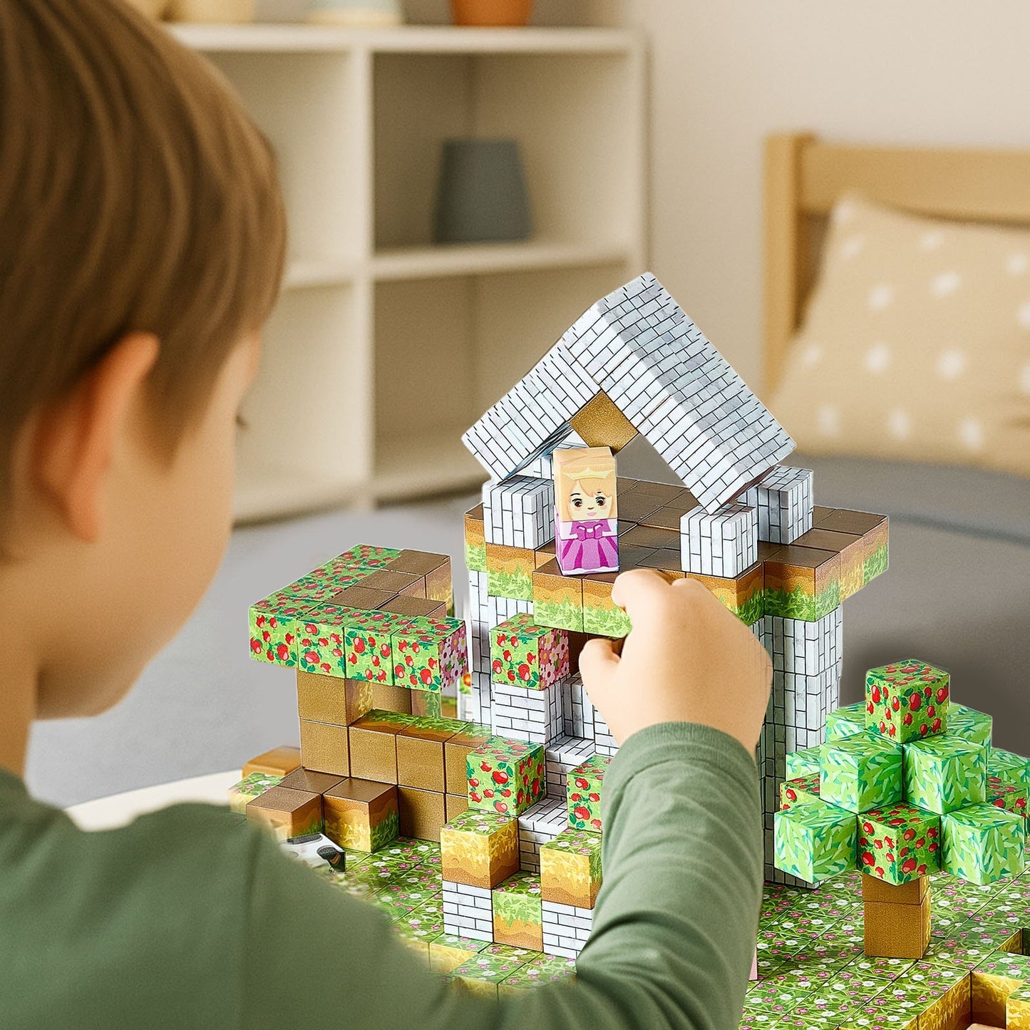 US Local Magnetic Blocks 150 PCS Forest Castle Set STEM Montessori Sensory Toys