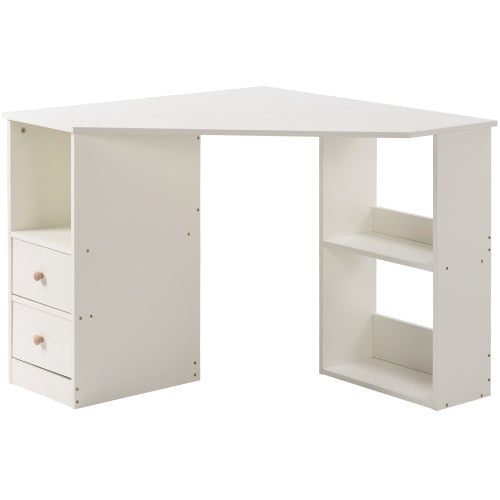 UK Local L-Computer Desk Corner Computer Desk With Large Storage Space Study Desk Laptop Table For Home Office
