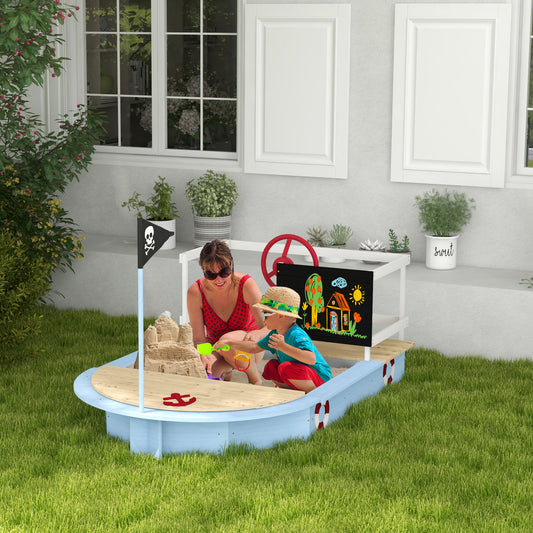 US Local Sandbox with Pirate Ship Design for 3-7 Years