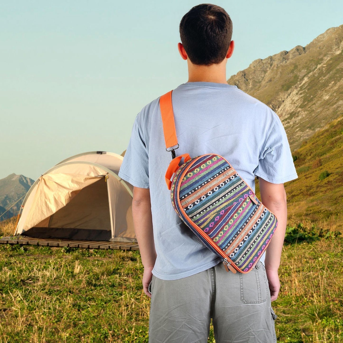 US Local 19 Pcs Camping Cooking Utensil Kit Portable Picnic Cookware Outdoor Kitchen Equipment Gear Campfire Barbecue Appliances With Storage Bag