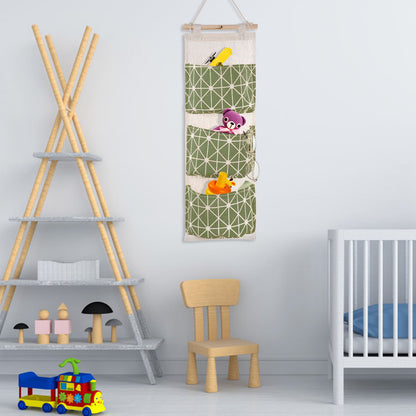 US Local 1 Pc Wall Mounted Storage Bag Door Closet Hanging Storage Bag Organizer Waterproof 3 Pockets Pouch