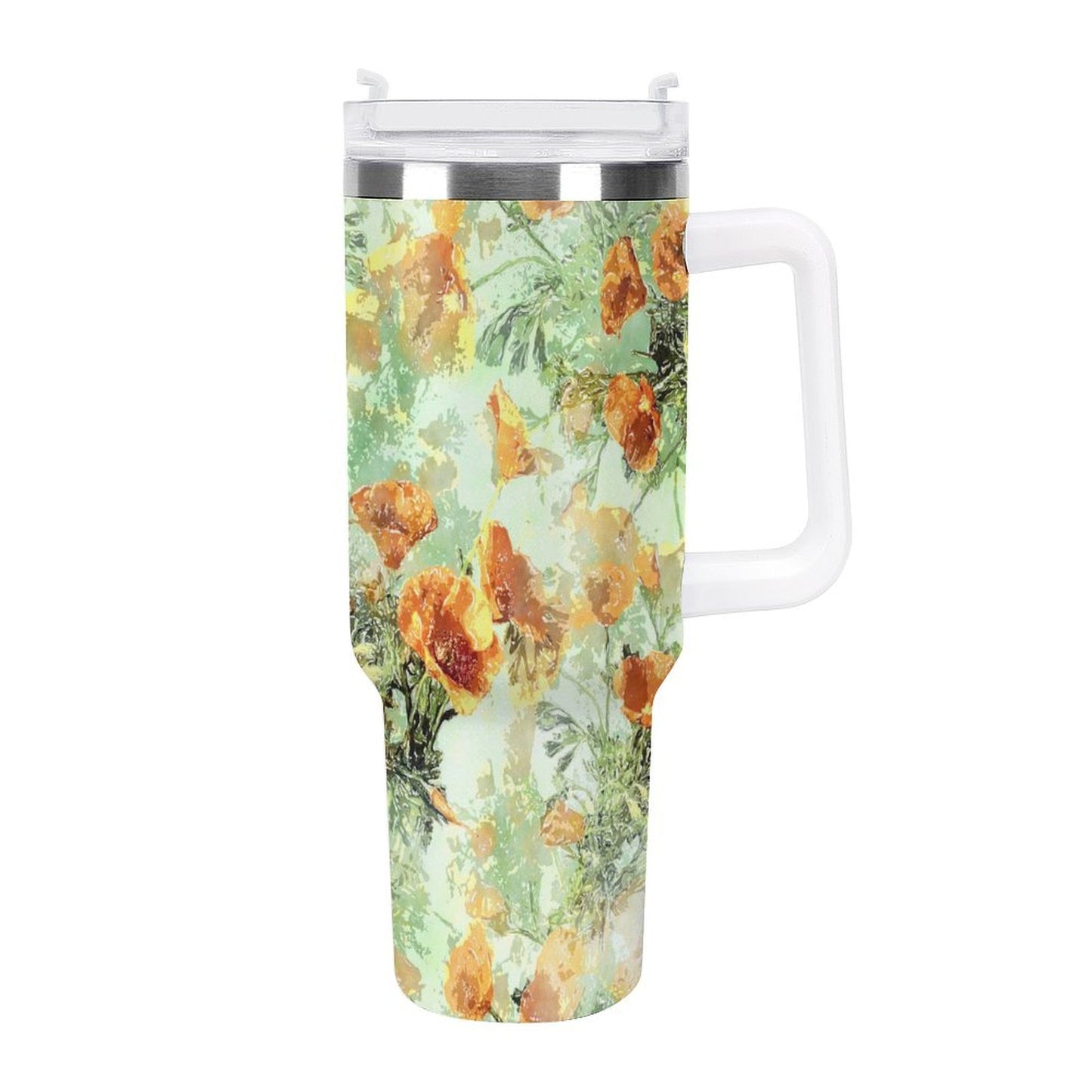 PHDT00435 POD US Local Tumbler 40 oz Large Capacity Car Cup Poppy, Misty