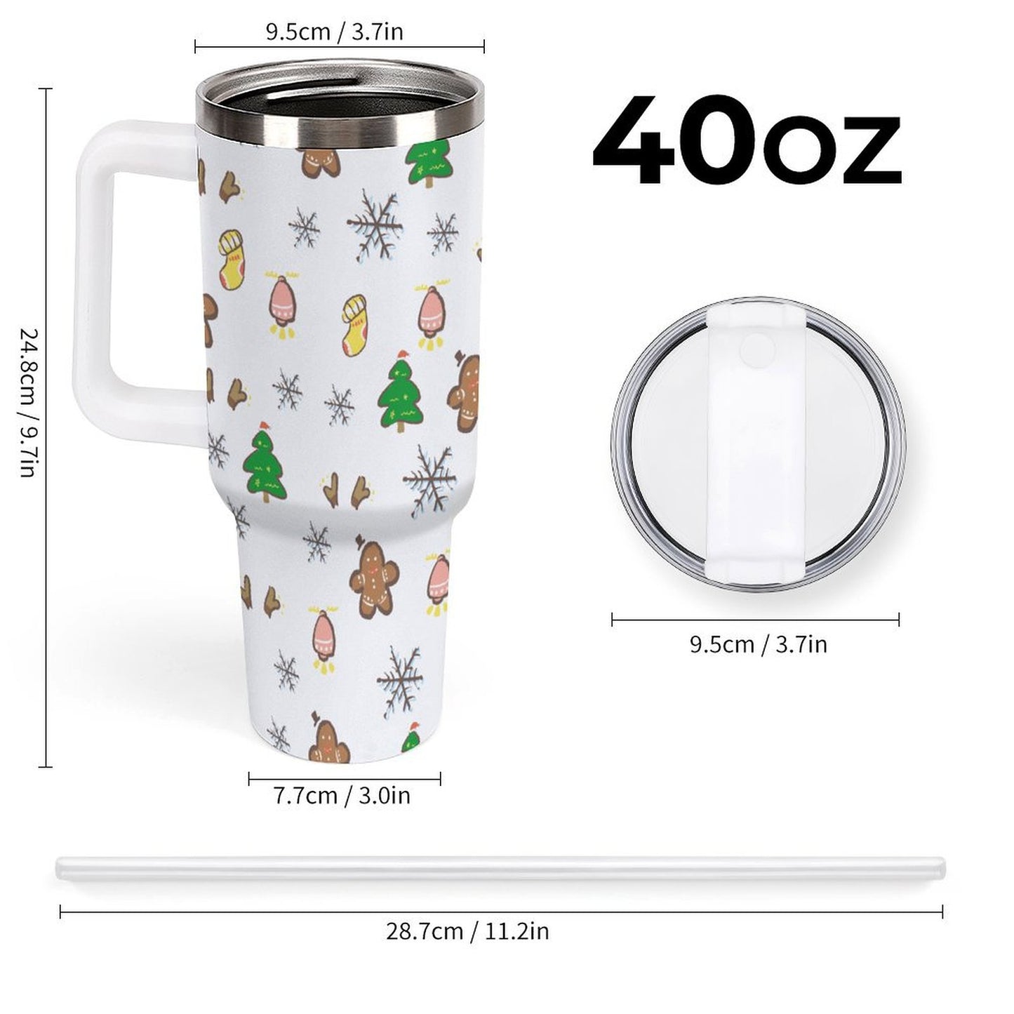 POD US Local Tumbler 40 oz Large Capacity Car Cup Christmas