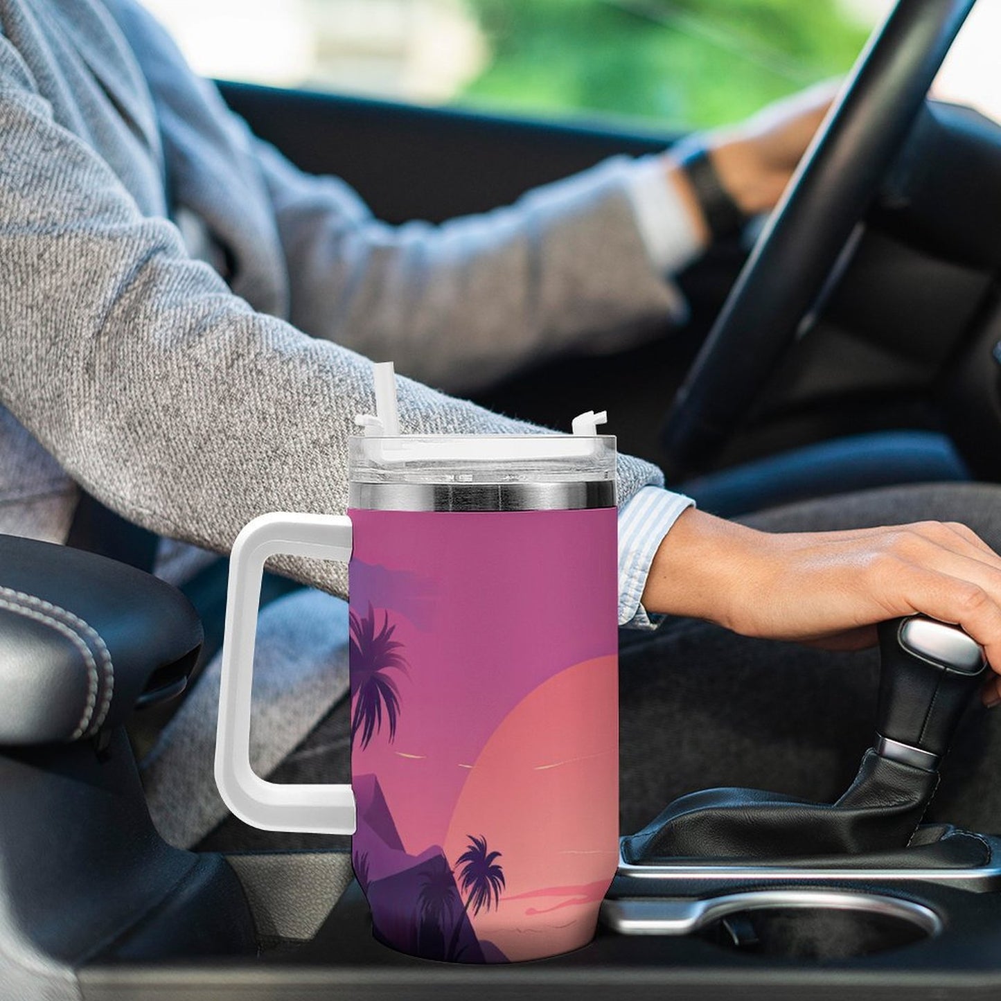PHDT00535 POD US Local Tumbler 40oz Large Capacity Car Cup Island, Dusk