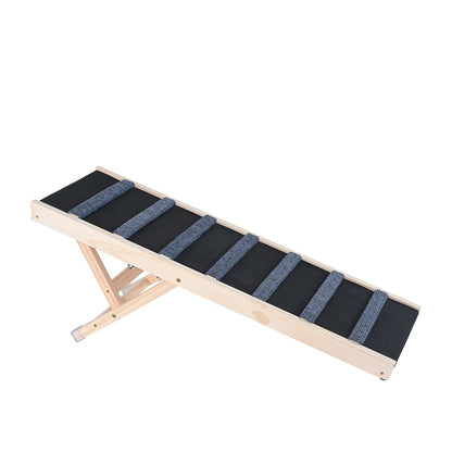 Dog Ramp, Folding Pet Ramp For Bed, Adjustable Dog Ramp For Small, Large, Old Dogs Cats, Wooden Pet Ramp With 39.3Long Ramp, Adjustable From Suitable For Couch, Sofa, Car