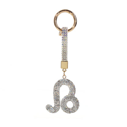 Full Diamond Constellation Keychain Women's Fashion Pendant