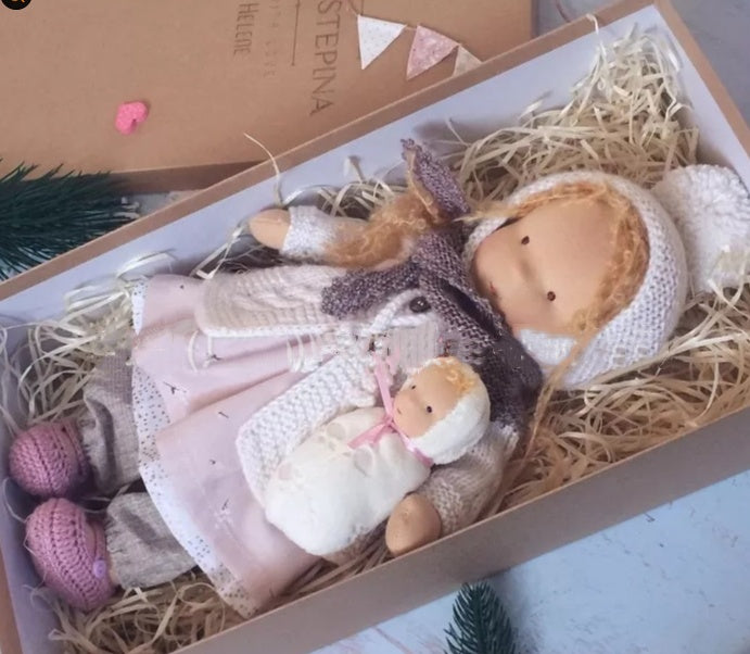 US Local Handmade Plush Doll Golden Curly Girl Finished Product