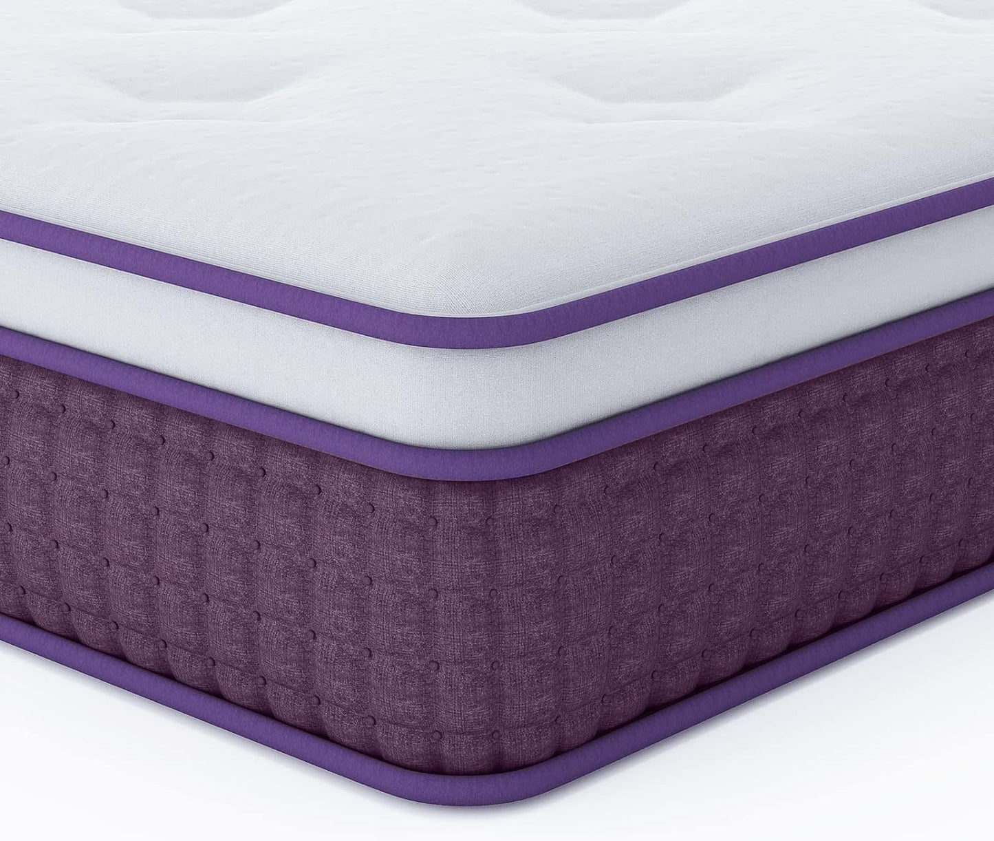 US Local Full Mattress, 12 Inch Hybrid Full Mattress, Full Size Mattress In A Box, Plush Foam Mattress With Individually Pocketed Coils, Motion Isolation For Pressure Relief, Medium Soft