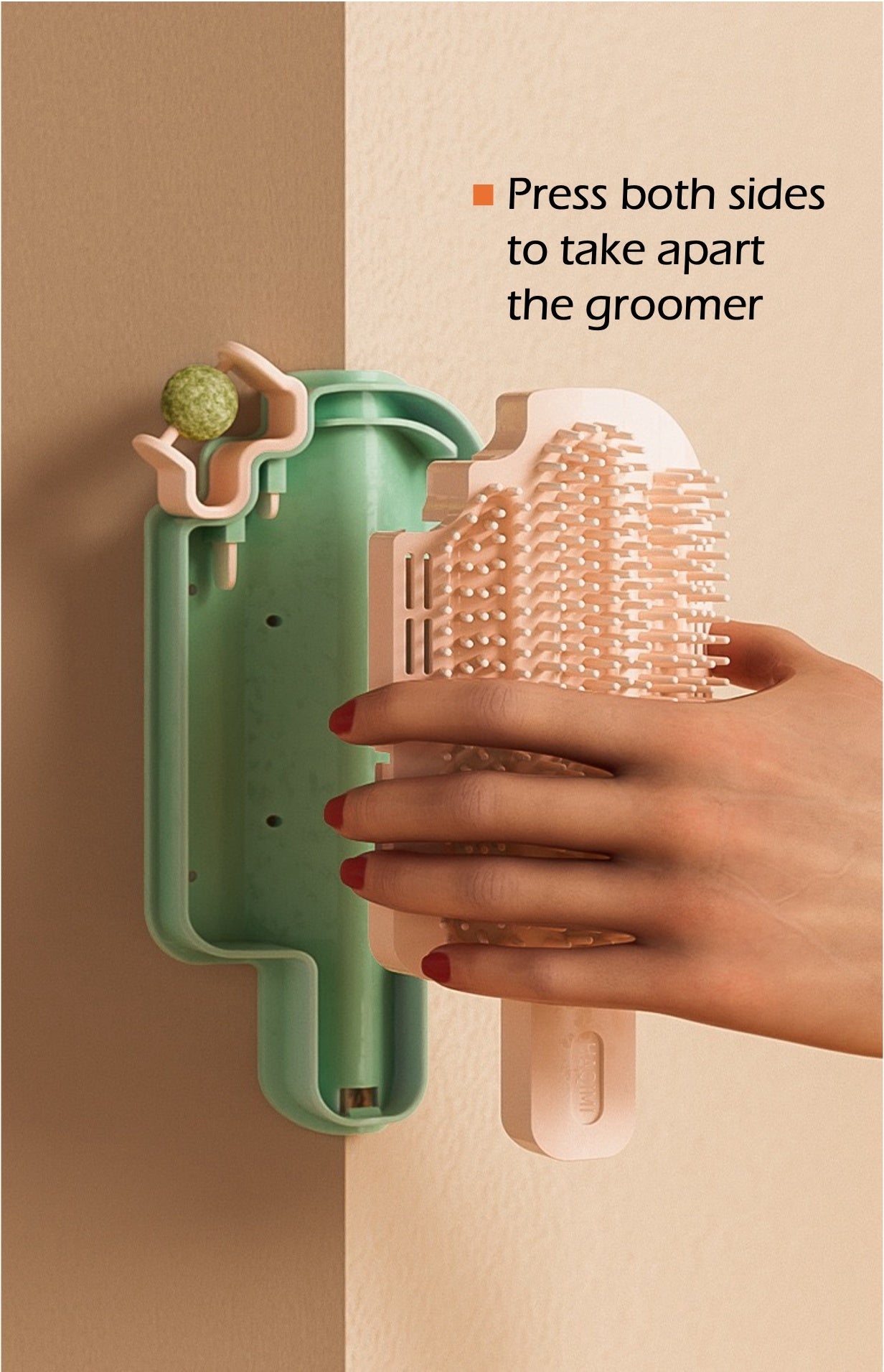 US Local Cat Self Grooming Brush, Popsicle-Shaped, Corner Massage Comb, Cat Scratcher