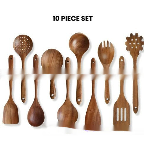 5-Piece Wooden Spatula And Soup Tableware Wooden Kitchenware Set