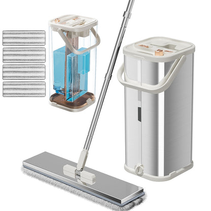 US Local Separates Dirty Water Mop, Flat Mop And Bucket For Home With  Extra Refills, Stainless Steel Mop And Bucket With Wringer
