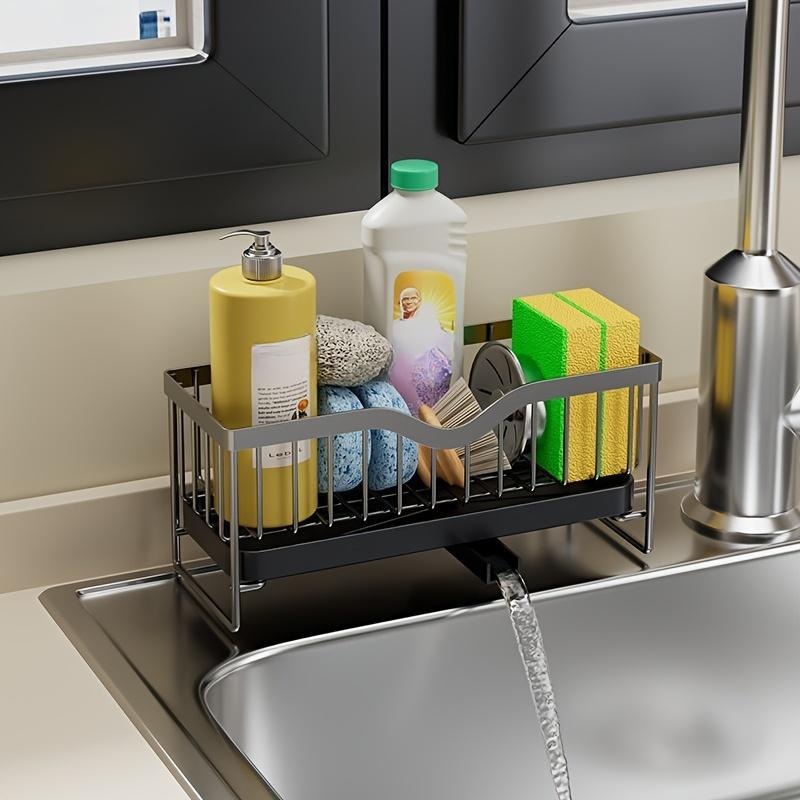 US Local Kitchen Household Wall-mounted Multifunctional Multi-layer Carbon Steel Cleaning Supplies Rack,Please Note That This Product Is Shipped By Yourself For The Average Shipping Cost