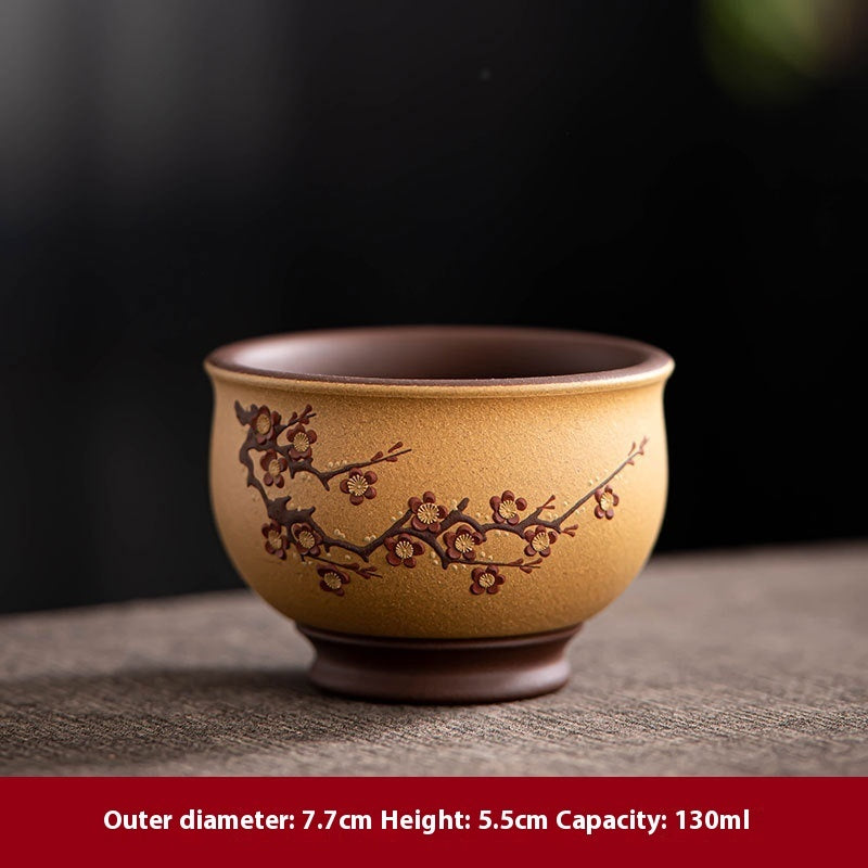 Yixing Purple Sand Pile Painting Personal Cup