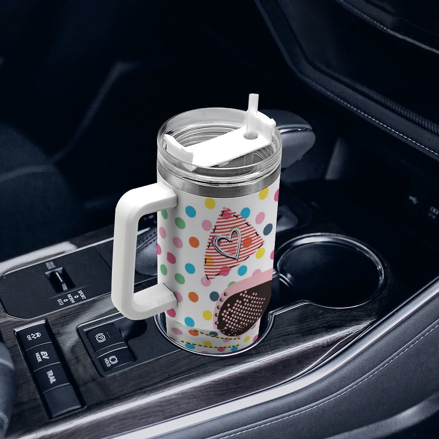 PHDT00269 POD US Local Tumbler 40 oz Large Capacity Car Cup Cat, Wave Point
