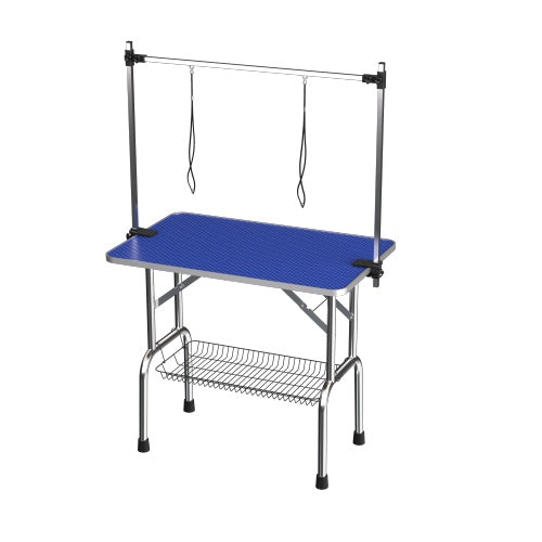 US Local Large Pet Dog And Cat Grooming Table With Adjustable Arms And Clips Large Heavy Duty Animal Grooming Table 42 Inches