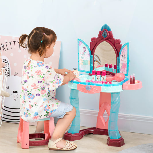 US Local Kids Vanity Set with Self-Opening Magic Mirror