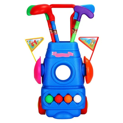 US Local Toddler Golf Set With 4 Balls 4 Clubs 2 Holes 2 Flags Golf