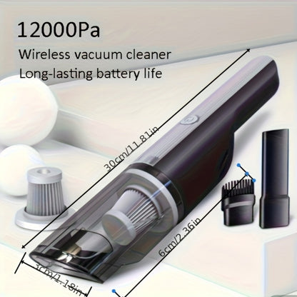 US Local Wireless Silver Car Vacuum Cleaner Wireless Car With Strong Suction Handheld Vacuum Cleaner Small Mini Rechargeable Home Vacuum Cleaner