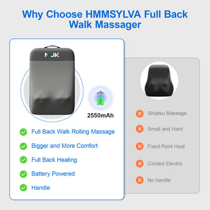 US Local Short Walk Cushion Massager, Kneads And Heats The Waist And Back, Suitable For Office And Home Use, Portable Multi-functional Massage Device