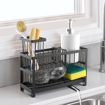 US Local Kitchen Sink Caddy Organizer Sponge Holder For Kitchen EssentialsStorage