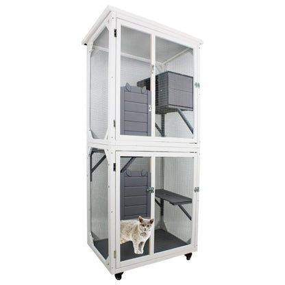 US Local Outdoor Indoor Cat Pet Climbing Frame Game Cage Cute Large Space