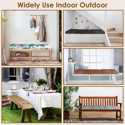 US Local 1Pc Bench Seat Cushion For Indoor Outdoor Furniture Water-Resistant Or Non-Water-Resistant Options 8CM Or 10CM 51.18 X 19.68IN For Garden Patio Balcony Entryway Fedex Shipping